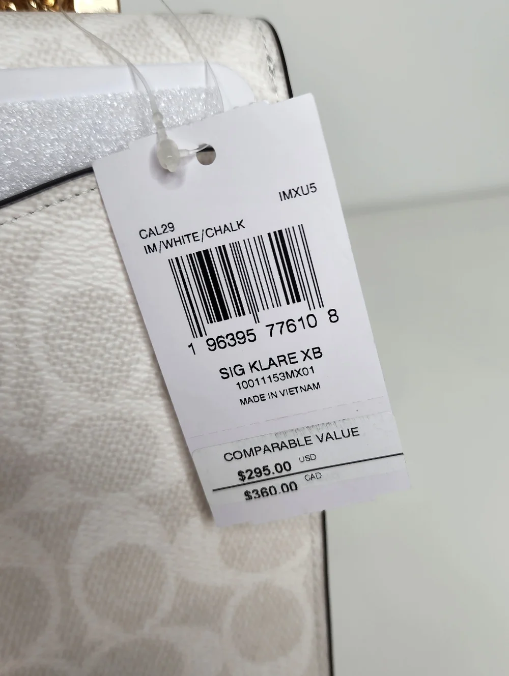 Coach Klare In Signature Canvas Leather Crossbody with Gold Chain - Picture 9 of 9